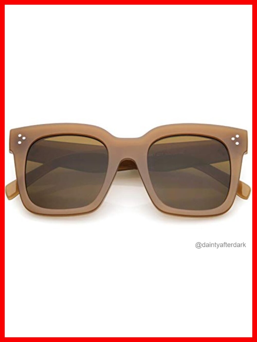 Oversized Retro Square Sunglasses UV400 Protection Polycarbonate Lenses